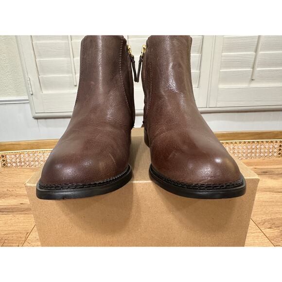 Franco Sarto Women's Hansa Boots Brown Leather Size 8 NWOB Buckle Strap - Picture 6 of 11